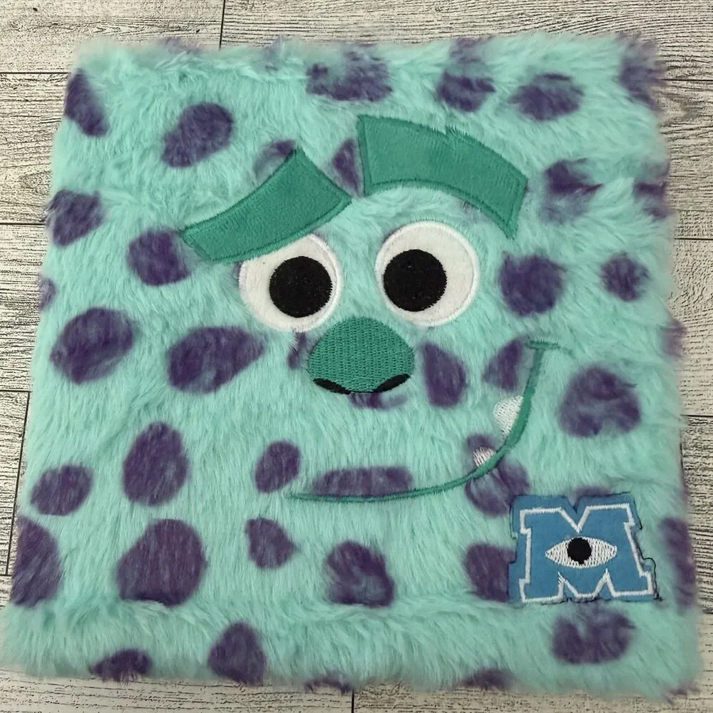 Monsters Inc SULLEY 16 Color Eyeshadow Palette With Mirror Furry Fuzzy Cover New